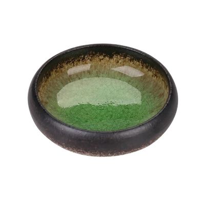 GLigeT Soy Sauce Dishes Dip Bowls Ceramic Saucers Sushi Plate Soy Sauce Dish Appetizer Dipping for Condiments Seasoning Dishes(Green)