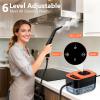 Steam Cleaner, Portable Steamer for Cleaning with 16pcs Accessories, 6-Level Adjustable, 15s Heat-Up, Handheld Steam Cleaner for Home for Tile, Grease, Dirt, Grout, Car Detailing, Orange view 3