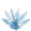 Vickerman 7.5' x 28" Flocked Baby Blue Pencil Fir Artificial Pre-Lit Christmas Tree with 300 Dura-Lit Warm White Mini Lights and 469 Realistic Flocked Baby Blue PVC Tips, Folding Metal Stand view 2