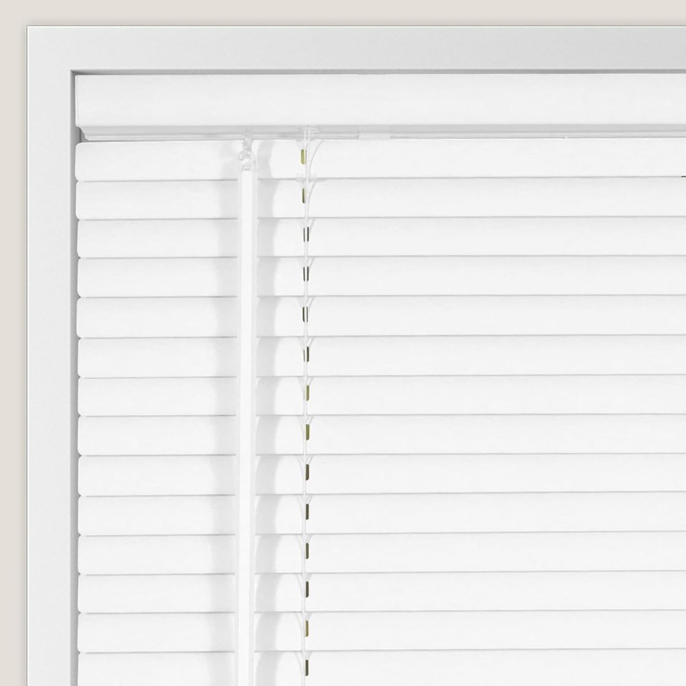 Blackout Aluminum Blinds for Indoor Windows 1 inch Mini Blinds Vinyl Cordless Window Shades for Home.White,97.5" W x 104" H