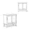 SIMPLIHOME Harper 30" Wide Solid Wood Storage Cabinet in Black view 3