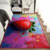 10x14 Strawberry Area Rug, Washable Colorful Strawberry Rug, Cute Fruit Rugs, Large Berry Carpet for Girls Bedroom, Living Room, Non Slip & Faux Cashmere Low Pile view 3
