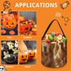 Halloween Tote Candy Bags, Two Golden Retrievers Suitable for Party Supplies, Reusable Snack Gift Bags view 3