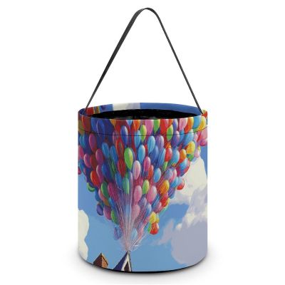 Halloween Tote Candy Bags, Colorful Balloon And House Suitable for Party Supplies, Reusable Snack Gift Bags