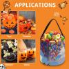 Halloween Tote Candy Bags, Colorful Balloon And House Suitable for Party Supplies, Reusable Snack Gift Bags view 3