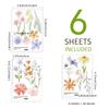 QUCHENG Boho Daisy Wall Decal Stickers Flower Kids Toddler Bedroom Removable Stickers Decor Nursery Livingroom Vinyl Waterproof Wall Decoration 6 Sheets view 2