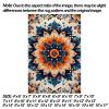 10x15 Mandala Rug, Lotus Rug, Mandala Floral Rugs, Ethnic Flower Rugs, Yoga Meditation Carpet for Living Room, Boho Carpet, Non Slip & Faux Cashmere Low Pile view 2