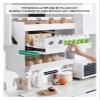 3-Tier Pull-Down Shelf, Lifting Basket, Pull-out Cabinet Organizer, Height Adjustable Hanging Mounted Spice Rack For Kitchen Storage Room Balcony Upper Cabinets((LxWxH)57.2x25x45.2cm) view 3