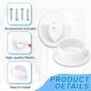 Closet Rod Holders 8PCS Plastic Closet Pole Socket Support for 1-3/8" Heavy Duty Wardrobe Tube Rail Support Bracket with Screws Fittings for Home Shower Curtains and Clothing Stores (8Pcs White) view 3