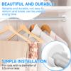 Closet Rod Holders 8PCS Plastic Closet Pole Socket Support for 1-3/8" Heavy Duty Wardrobe Tube Rail Support Bracket with Screws Fittings for Home Shower Curtains and Clothing Stores (8Pcs White) view 4