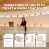 6.2FT Paper Room Divider with Led Light, Three-Tier Room Wall Divider, Retractable 118-158in Privacy Room Divider, Folding Privacy Paper Screen, for Home Office Studio Exhibition (B) view 4