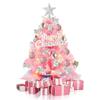 24inch/2ft Mini Christmas TreeTabletop Artificial Christmas Tree with Led String LightOrnamentsArtificial Xmas Tree for Home Indoor Decor(Pink) view 1