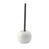 Compact Size Ceramics Toilet Brush Holder Set with Stainless Steel Handle Floor or Wall Mounted Splash-Proof view 1