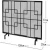 Fire Place Screen European Style Wrought Iron Simple Fire Home Grid Cover Door Screen Family Fence Decorative,N (Red Bronze) view 2