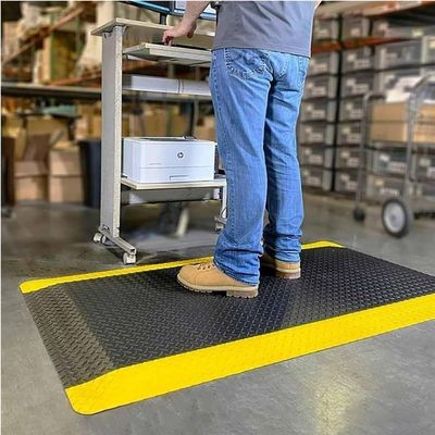 Anti Fatigue Mats Industrial, Standing Mat Anti Fatigue for Work with Yellow Border, Commercial Floor Matting Polyurethane Kitchen, Support & Relief Leg Feet Knees(T 3cm(1 1/5"),40x90/100x230cm)
