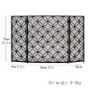 Fireplace Guard Large Fireplace Screen with Solid Mesh Cover H 29.9inch, Foldable 3 Panels Spark Guard, Heavy Duty Wrought Iron Flat Frame, Geometric view 2