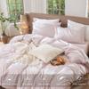 MooMee Gingham Duvet Cover Set 100% Washed Cotton Linen Like view 4