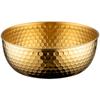Decorative Gold Hammered Salad Bowl, Stainless Steel Kitchen Bowl, 9.1 in/ 23 Cm Versatile Bowl for Soup, Snacks, Baking view 1