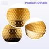 Decorative Gold Hammered Salad Bowl, Stainless Steel Kitchen Bowl, 9.1 in/ 23 Cm Versatile Bowl for Soup, Snacks, Baking view 2