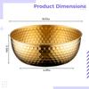 Decorative Gold Hammered Salad Bowl, Stainless Steel Kitchen Bowl, 9.1 in/ 23 Cm Versatile Bowl for Soup, Snacks, Baking view 4