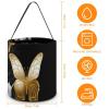 Halloween Tote Candy Bags, Gold White Butterflies Black Suitable for Party Supplies, Reusable Snack Gift Bags view 2