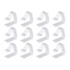 12 Pcs Transparent Hidden Plastic Tablecloth Clips, Detachable and Transparent with Elastic Fixing Brackets for Outdoor Table Tablecloths for Tabletop Thicknesses Ranging from 20mm to 35mm, Camping view 1