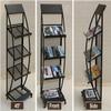 UHRLGHS Heavy Duty Magazine Rack, 4-Wheel Black Pamphlet Rack/Literature Rack/Poster Rack view 2