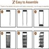 UHRLGHS Heavy Duty Magazine Rack, 4-Wheel Black Pamphlet Rack/Literature Rack/Poster Rack view 4