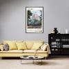 Trendy USA Yosemite National Park Landscape Canvas Posters Yosemite Valley Wall Art America City Travel Prints Painting For Living Room Bedroom Office Wall Decor 16x24in Black Framed view 4