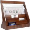 UHRLGHS Wooden Magazine Rack Brochure Rack Floor Standing Newspaper Organizer Vertical Newspaper Rack view 4
