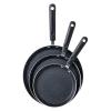 3 Piece Nonstick Skillets Set With Handle For Pancakes Crepes And Breakfast Cooking Aluminum Frying Pan Kitchen Cookware Aluminum Cookware Set view 3