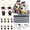 GORBUS 20pcs Academic Celebration Keychains With Gift Labels And Drawstring Pouches Graduation Theme Rings Accessories Zinc view 2