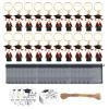 GORBUS 20pcs Academic Celebration Keychains With Gift Labels And Drawstring Pouches Graduation Theme Rings Accessories Zinc view 4
