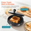3-in-1 Electric Griddle & Panini Press - CACHOO 8" Nonstick Round Griddle and Sandwich Press with On/Off Switch, 180 Open Design, Perfect for Pancakes, Omelettes, Quesadillas, Veggies (Black) view 4