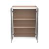HCIOAN Wall-Mounted Cabinet Solid Wood Shaker Style Medicine Cabinet with Adjustable Shelves & Soft-Close Doors for Bathroom, Kitchen, and Office Storage (Origami White, 27" W x 12" D x 36" H) view 4