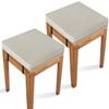 Square Stool Cushions with Ties for Bar Stool, Breathable Square Chair Pads Seat Cushions with Non-Slip Bottom for KitchenOutdoorOfficeDiningBleachers - Chair Cushions Only(3,40x10cm/16x4in) view 1