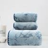 ABREEZE Blue Campanula Bath Towel Set, 3pc,Soft and Skin-Friendly with Excellent Absorption Towels for Bathrooms, Hotels and Gyms(1 Bath Towel,2 Hand Towels) view 1