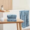 ABREEZE Blue Campanula Bath Towel Set, 3pc,Soft and Skin-Friendly with Excellent Absorption Towels for Bathrooms, Hotels and Gyms(1 Bath Towel,2 Hand Towels) view 2