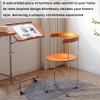 29-inch Solid Wood Foldable Blue Curved Back Chair - Compact Casual Retro Dining Chair Suitable for Study, Office, or Bar view 4