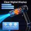 Sycoodeal Handheld Car Vacuum Cleaner, 25000PA Strong Cyclonic Suction Portable Mini Vacuum Cordless with Digital Display Lightweight Handheld for Pet Hair, Car, Home, Office, Kitchen(Silver) view 2