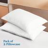 1000-TC Pima Cotton Pillowcases with Envelope Closure (2-Pack), King Size (20" x 40") White Stripe view 4