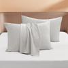 1000-TC Pima Cotton Pillowcases with Envelope Closure (2-Pack), King Size (20" x 40") Silver Grey Solid view 1