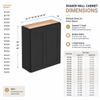HCIOAN Wall-Mounted Cabinet Solid Wood Shaker Style Medicine Cabinet with Adjustable Shelves & Soft-Close Doors for Bathroom, Kitchen, and Office Storage (Charcoal Black, 33" W x 12" D x 36" H) view 3