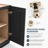 HCIOAN Wall-Mounted Cabinet Solid Wood Shaker Style Medicine Cabinet with Adjustable Shelves & Soft-Close Doors for Bathroom, Kitchen, and Office Storage (Charcoal Black, 33" W x 12" D x 36" H) view 4
