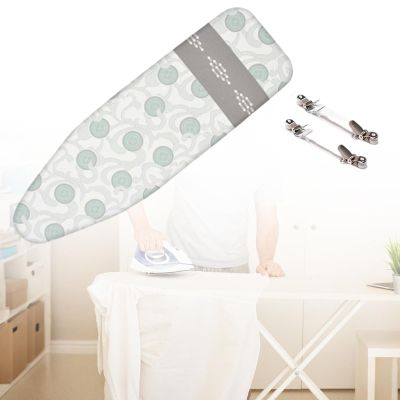 Ironing Board Cover 19"x47" 58"x20" Iron Board Covers And Pad With Adjustable Elastic EdgesHeatproof Ironing Board Covers For Standard Size(Beige,116x46cm/46x18in)