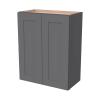 HCIOAN Wall-Mounted Cabinet  Solid Wood Shaker Style Medicine Cabinet with Adjustable Shelves & Soft-Close Doors for Bathroom, Kitchen, and Office Storage (Pebble Gray, 33" W x 12" D x 30" H) view 1