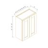 HCIOAN Wall-Mounted Cabinet  Solid Wood Shaker Style Medicine Cabinet with Adjustable Shelves & Soft-Close Doors for Bathroom, Kitchen, and Office Storage (Jade Green, 27" W x 12" D x 36" H) view 3