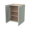 HCIOAN Wall-Mounted Cabinet  Solid Wood Shaker Style Medicine Cabinet with Adjustable Shelves & Soft-Close Doors for Bathroom, Kitchen, and Office Storage (Jade Green, 27" W x 12" D x 36" H) view 4