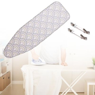 Ironing Board Cover 19"x47" 58"x20" Iron Board Covers And Pad With Adjustable Elastic EdgesHeatproof Ironing Board Covers For Standard Size(Lightpink,132x51cm/52x20in)