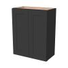 HCIOAN Wall-Mounted Cabinet  Solid Wood Shaker Style Medicine Cabinet with Adjustable Shelves & Soft-Close Doors for Bathroom, Kitchen, and Office Storage (Charcoal Black, 24" W x 12" D x 36" H) view 1